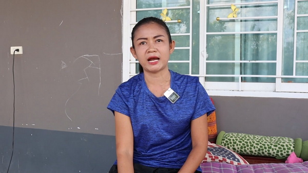 นางสาวรจนา บุญพา น้าของหนึ่งในเด็กชายที่บาดเจ็บ
