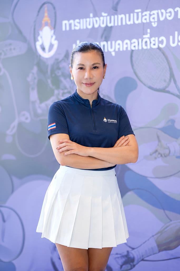 นางศุภานวิต เอี่ยมสกุลรัตน์ นายกสมาคมกีฬาเทนนิสสูงอายุไทย