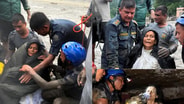 ราวปาฏิหาริย์! กู้ภัยช่วยชีวิต 'หญิงเนปาล' ติดใต้ซากนาน 10 วัน หลังเกิดอุทกภัยครั้งใหญ่