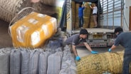 ผงะ!พบสิบล้อขนยาบ้ายัดเข่งอำพรางเบ็ดเสร็จถึง 40 กระสอบ ยอดทะลุ 10 ล้านเม็ด