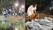 พ่อแม่ร่ำไห้ใจสลาย! กลับจากทำงานไม่เจอลูกชาย 3 คน เห็นรองเท้าข้างบ่อน้ำ งมหาสุดช็อกพบร่างจมดับทั้ง 3 คนพี่น้อง