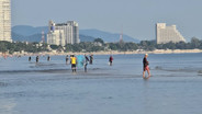 ฮือฮา! &ldquo;น้ำเบียด&rdquo; บุกชายหาดหัวหิน–เขาตะเกียบ น้ำทะเลเปลี่ยนสี ฝูงปลาประชิดฝั่ง ชาวบ้านแห่จับคึกคัก