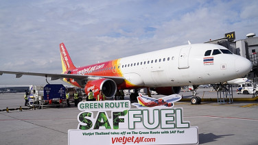 เวียตเจ็ทไทยแลนด์ ชิงดำ ! สายการบินโลว์คอสต์รายแรกของไทยที่ใช้น้ำมัน SAF เทคออฟเที่ยวบินโลว์คาร์บอน “กรุงเทพฯ-ฟูโกว๊ก”