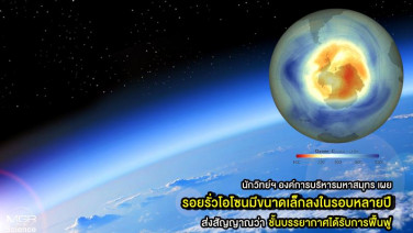 นักวิทย์ฯ องค์การบริหารมหาสมุทรเผย รอยรั่วโอโซนมีขนาดเล็กลงที่สุดในรอบหลายปี ส่งสัญญาณว่าชั้นบรรยากาศได้รับการฟื้นฟู