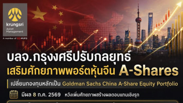 กรุงศรีเปลี่ยนกองทุนหลักหุ้นจีน รับโอกาสเติบโตธีม New China