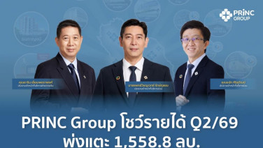 PRINC-Group โชว์รายได้ Q2/69 พุ่งแตะ 1,558.8 ลบ. เติบโต 11.03% เดินหน้ายกระดับการรักษาโรคยากซับซ้อน เสิร์ฟความคุ้มค่าที่เข้าถึงได้
