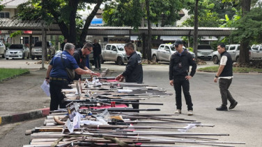 (คลิป)ระดมกวาดล้างปืนเถื่อน-ปืนออนไลน์ทั่วเมืองอุดรฯ รวบ 120 ราย ยึด 134 กระบอก กระสุน 642 นัด