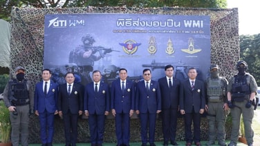 ก้าวสำคัญสู่การใช้งานจริง DTI ส่งมอบอาวุธปืนเล็กสั้น 5.56 มม. ของ WMI ให้ 4 หน่วยงานกลาโหม