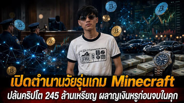 เปิดตำนานวัยรุ่นเกม Minecraft ปล้นคริปโต 245 ล้านเหรียญ ผลาญเงินหรูก่อนจบในคุก