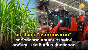 (ชมคลิป) เปิดโจทย์ “แรงงานหายาก” รถตัดอ้อยตอบเกมเกษตรยุคใหม่ ลดต้นทุน-เร่งเก็บเกี่ยว สู่ยุคอ้อยสด