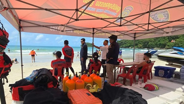 ภูเก็ตระดมกำลังเจ้าหน้าที่เร่งค้นหานักท่องเที่ยวโมร็อกโก จมหายทะเลหาดกะรน ช่วยได้ 1 ยังสูญหาย 1