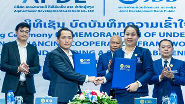 ALPHAX ส่ง APDL จับมือ JDB เสริมแกร่งเงินทุน ปูทางพัฒนา Solar ใน สปป.ลาว