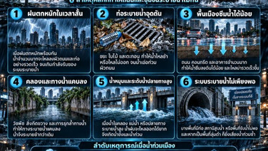 ทำไมฝนตกแล้วน้ำท่วมเมือง?