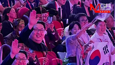 ชายหน้าเหมือน คิม จองอึน โผล่แย่งซีนพิธีเปิดเอเชียนเกมส์ 2026 แถมนั่งเนียนโบกมือกลางกองเชียร์เกาหลีใต้