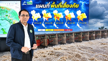 อุตุฯ แจงฝนหนักถึงหนักมาก 23–27 ก.ย. ย้ำไม่ใช่ “มหาอุทกภัย 120 ชั่วโมง” เตือนพื้นที่เสี่ยงรับมือฝนสะสม