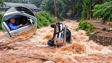 น้ำป่าทะลักเกาะช้างฉับพลัน! ซัดกระบะตกคลอง กู้ภัยช่วยรอดหวุดหวิด ขณะที่เรือเล็กงดวิ่ง