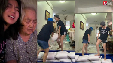 &ldquo;ก้อย อรัชพร&rdquo; ลุยน้ำช่วยยกกระสอบทรายกั้นน้ำให้คุณยาย เจอคำอ้อนสุดซึ้ง &ldquo;อย่าทิ้งยายนะ&rdquo; ทิม พิธา ส่งกำลังใจ