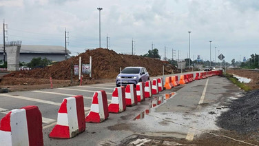 พัทลุงเร่งเสริมไฟส่องสว่างเพิ่มความปลอดภัยบริเวณก่อสร้างสะพานข้ามแยกวังปีบ