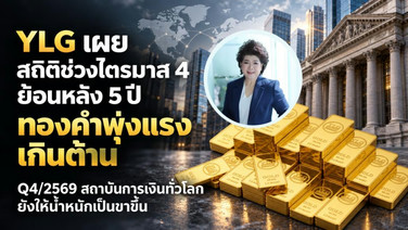 เปิดสถิติทองคำ Q4 บวก 5 ปีรวด YLG มองปีนี้ลุ้นแตะ 5,000 ดอลลาร์