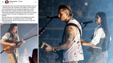 ไบรอัน ฮาเนอร์ ซีเนียร์ คุณพ่อของซินิสเตอร์ เกตส์ มือกีตาร์วง Avenged Sevenfold โพสต์ชื่นชม &ldquo;เนเน่ รอยัล&rdquo; พร้อมเผยความภูมิใจที่ลูกชายเปิดโอกาสให้ดาวรุ่งได้เปล่งประกายบนเวที