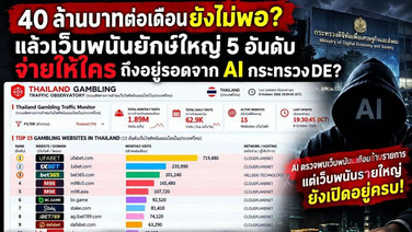 "ศิริโชค" สาดต่อ 5 เว็บพนันยักษ์ใหญ่ยังเข้าได้ ถามดีอีเคยปัด 40 ล. เว็บที่เปิดให้เท่าไหร AI มองไม่เห็น “ม่านสีเทา” บังตา