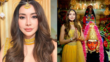"โย ยศวดี" ห่มส่าหรีอวดลุคภารตะสวยจึ้ง! รับพรวันนวราตรี 2569
