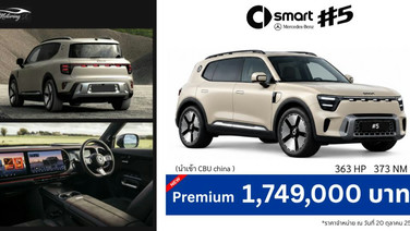 Smart #5 Premium พิกัด C SUV ราคา 1.749 ล้านบาท