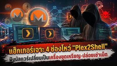 แฮ็กเกอร์เจาะ 4 ช่องโหว่ "Plex2Shell" ฝังมัลแวร์เปลี่ยนเป็นเครื่องขุดเหรียญ-ปล่อยเช่าเน็ต