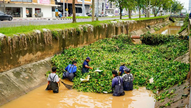 ทน.หาดใหญ่เร่งเคลียร์ผักตบชวาคลอง 30 เมตร พร้อมเตรียมนัดกรมชลฯ สางปมประตูน้ำคลองเรียน