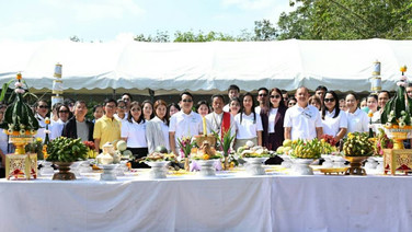 ผอ.รพ.หาดใหญ่นำคณะจัดพิธีบวงสรวงขออนุญาตใช้พื้นที่ก่อนเริ่มก่อสร้าง รพ.หาดใหญ่แห่งที่ 2