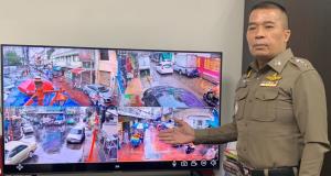 พ.ต.อ.พนม เชื้อทอง ผกก.สน.พลับพลาไชย2 เช็กความพร้อมกล้อง CCTV