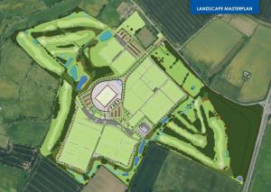 ภาพ Landscap Masterplan ของสนามฝึกซ้อมซีเกรฟ ขนาดกว่า 455 ไร่