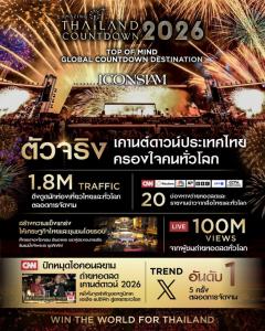 ไอคอนสยาม ตัวแทนเคานต์ดาวน์ประเทศไทย ชนะใจเวทีโลก