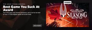 "Hollow Knight: Silksong" คว้ารางวัลเกมยอดเยี่ยมแห่งปีบน Steam