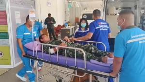 (คลิป)ทหารเจ็บถูกเขมรยิงที่ช่องบกถึงมือหมอ รพ.ค่ายสรรพสิทธิประสงค์แล้ว