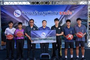 พลิกโฉมใต้ทางด่วนฉลองรัช!! เป็นสนามบาสเกตบอล “ลานสร้างสุขพิเศษ รวมใจ โดย การทางพิเศษฯ” เพื่อสร้างสุขภาพดีให้กับชุมชน
