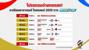 พีพีทีวี ยิงสด “อาเซียนพาราเกมส์ ครั้งที่ 13” ทุกวัน 20–26 ม.ค. ร่วมส่งใจเชียร์นักกีฬาไทยหัวใจนักสู้ ทวงบัลลังก์เจ้าเหรียญทอง