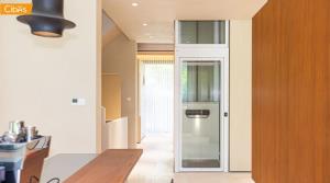 ลิฟท์บ้าน Cibes Lift รุ่น V80 Elegance ลิฟท์ระบบสกรูที่ติดตั้งง่ายบนพื้นบ้านเดิม