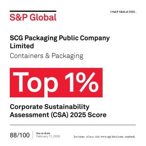 SCGP ติดอันดับองค์กรพัฒนาที่ยั่งยืนระดับโลก Top 1% S&amp;P Global กลุ่มอุตฯ บรรจุภัณฑ์ ต่อเนื่องปีที่ 3