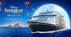 “Disney Adventure” เรือสำราญลำแรกจากดิสนีย์ที่ตั้งท่าเรือหลักในเอเชีย ถึงสิงคโปร์แล้ว!