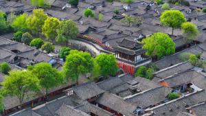 ชมวิวไม้ใหญ่ใบเขียวแต้มสีสัน 'เมืองโบราณล่างจง' ในเสฉวน