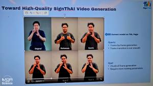 (VDO Clip) SignTh AI ต้นแบบแอปพลิเคชัน AI เปลี่ยนคำพูดเป็นภาษามือแบบ Real-time ช่วยคนหูหนวกเข้าใจได้อย่างอิสระ จากฝีมือนักวิจัยไทย!