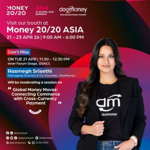 DeeMoney โชว์ศักยภาพระบบชำระเงินระหว่างประเทศในงาน Money20/20 Asia 2026