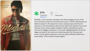“Michael” เปิดตัวคะแนนวิจารณ์ต่ำ 27% Rotten Tomatoes นักวิจารณ์รุมชี้ “น่าผิดหวัง-ขาดมิติ” แม้ชื่นชมการแสดง