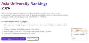 THE Asia จัด ม.อ. อันดับ 5 ร่วมมหาวิทยาลัยชั้นนำในไทย อันดับ 401-500 ของเอเชีย ในปี 2026