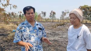 (คลิป)เจ้าของเข่าทรุด! ชาวนากงไกรลาศเผาฟางลามไหม้สวนผสมวอดซ้ำ 5 ไร่ เสียหายกว่า 1 แสนบาท