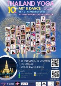 TYAD ฉลองครบรอบ 10 ปี จัดมหกรรมสุขภาพระดับนานาชาติ รวมกว่า 130 คลาส 14 ประเทศ 25–27 ก.ย. นี้ ที่ Avani Ratchada Bangkok Hotel