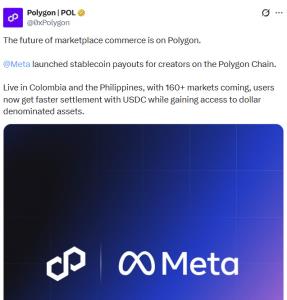 เริ่มแล้ว Meta ฟื้นยุทธศาสตร์ Stablecoin จ่ายครีเอเตอร์ผ่าน USDC นำร่องฟิลิปปินส์-โคลอมเบีย