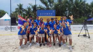 แฮนด์บอลไทย สร้างผลงานคว้า 2 เหรียญทองแดง แมตช์แข่งขัน Asian Beach Games ครั้งที่ 6