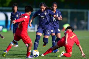 ทัพชบาแก้วยู-17 ไทย เฉือนเมียนมา 1-0 จ่อเข้ารอบน็อคเอาท์ศึกชิงแชมป์เอเชีย
